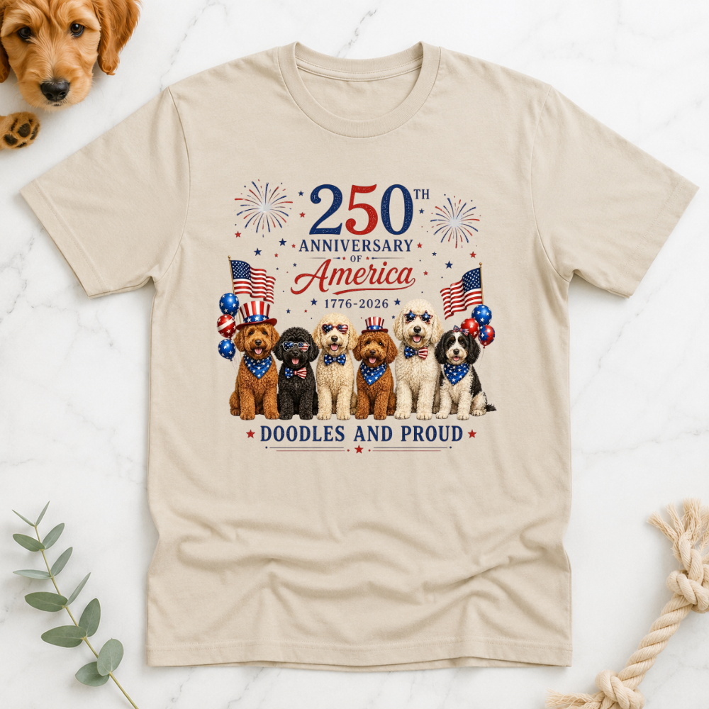 America 250 Doodles and Proud T-Shirt