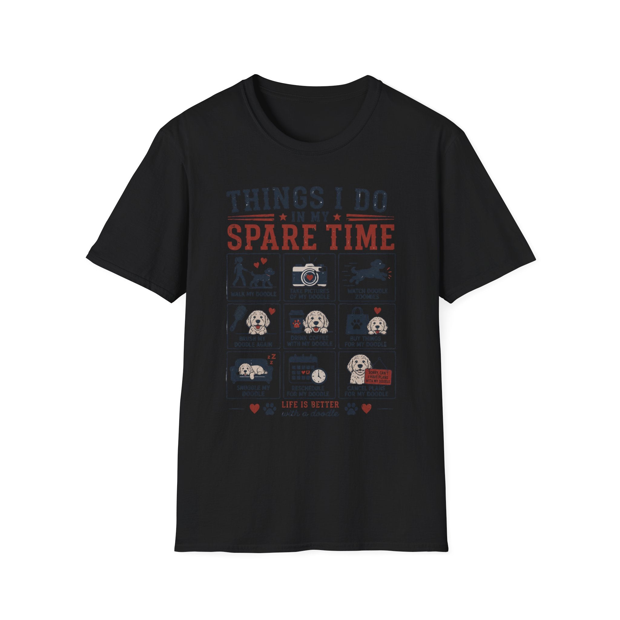 Things I Do in My Spare Time Doodle T-Shirt