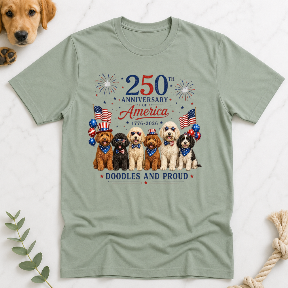 America 250 Doodles and Proud T-Shirt