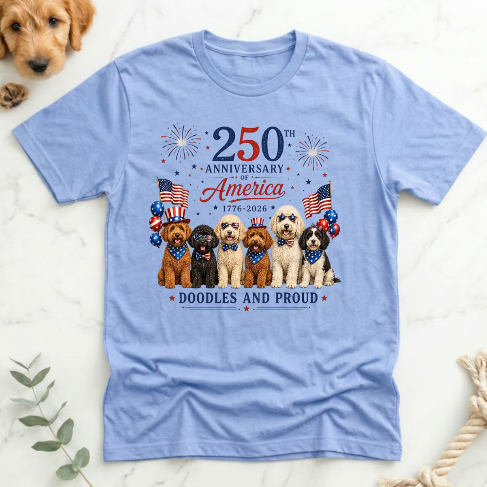 America 250 Doodles and Proud T-Shirt