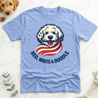 Red White Doodle Flag T-Shirt