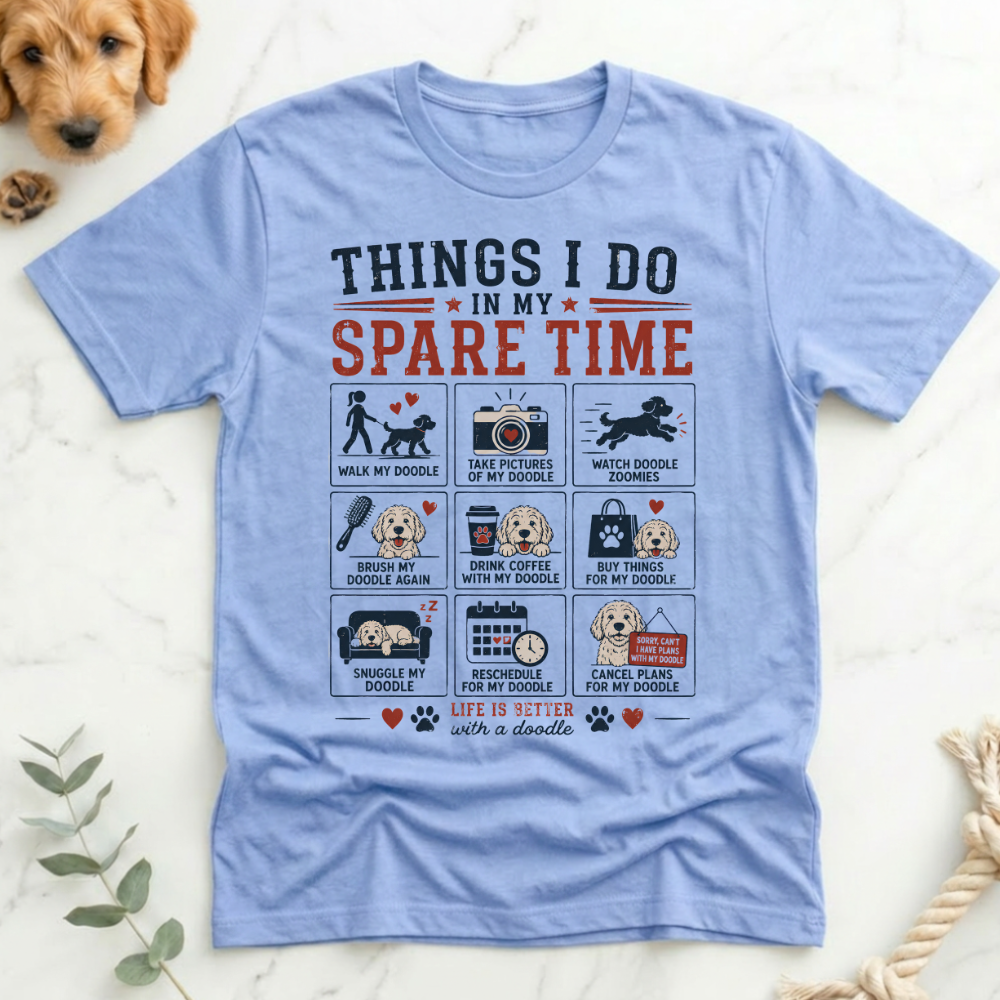 Things I Do in My Spare Time Doodle T-Shirt