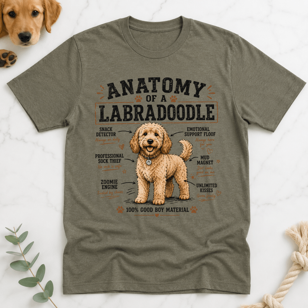 Anatomy of a Labradoodle T-Shirt - Doodle Brothers Co