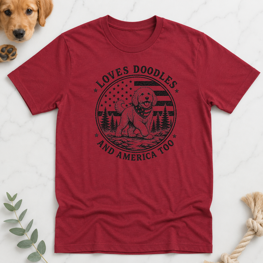 Loves Doodles and America Too T-Shirt