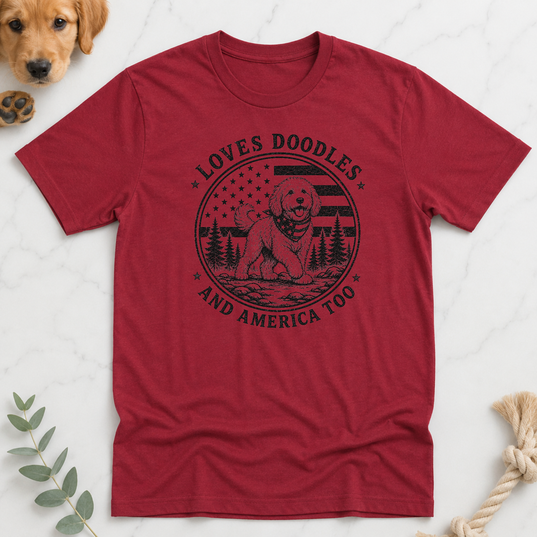 Loves Doodles and America Too T-Shirt