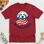 Red White Doodle Flag T-Shirt