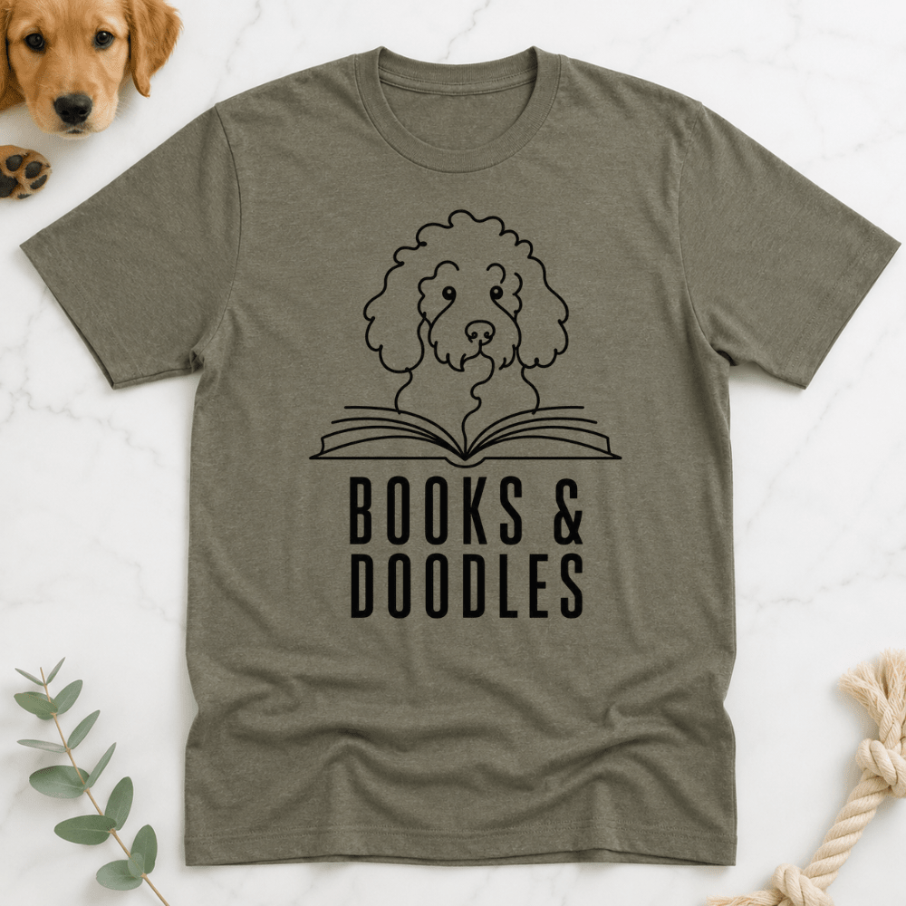 Books and Doodles T-Shirt - Doodle Brothers Co