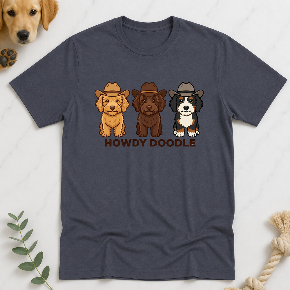 Howdy Doodle Cartoon Labradoodles T-Shirt