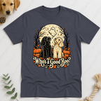 Who's a Good Boo Tshirt Halloween Doodle Tshirt