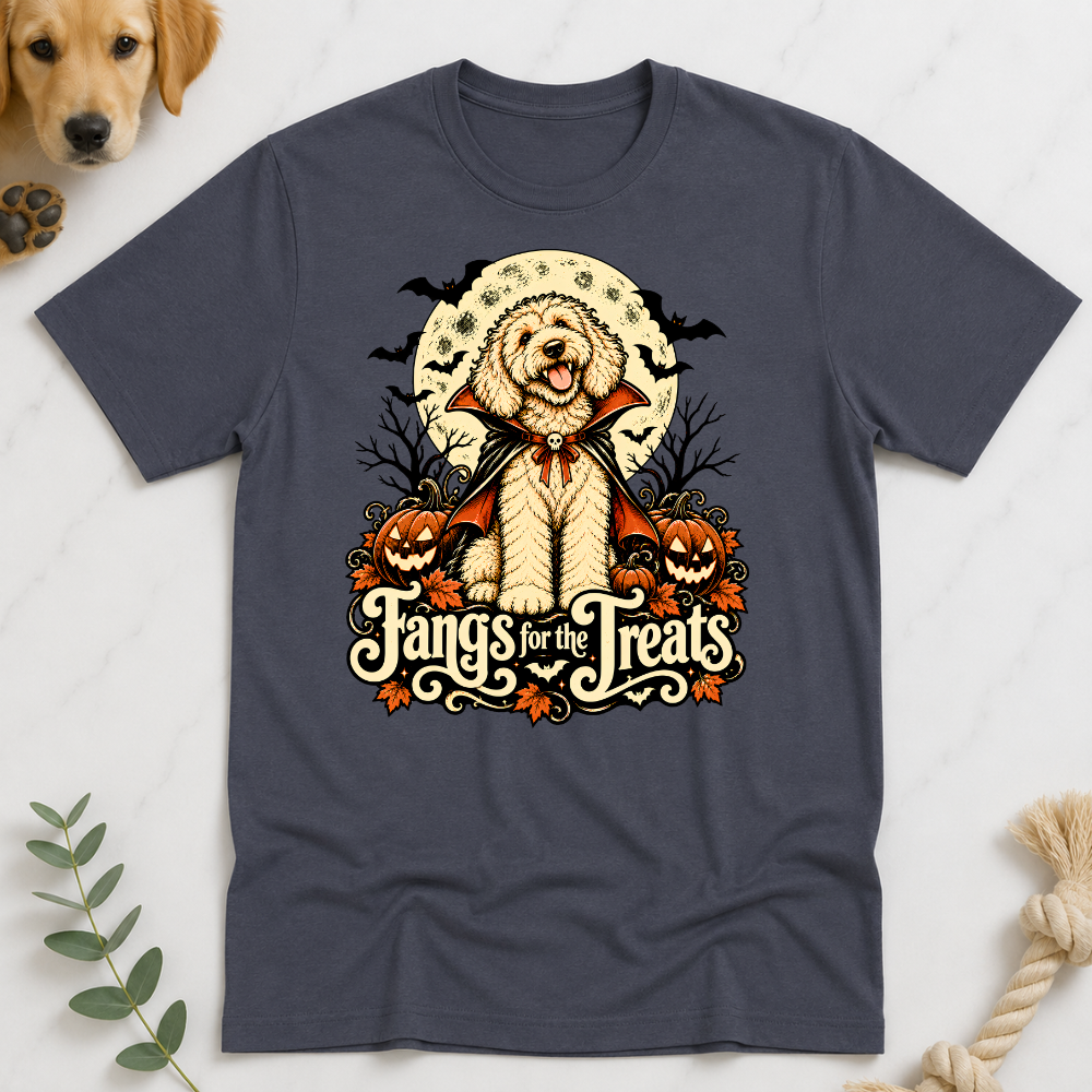 Fangs for Treats Halloween Doodle Tshirt