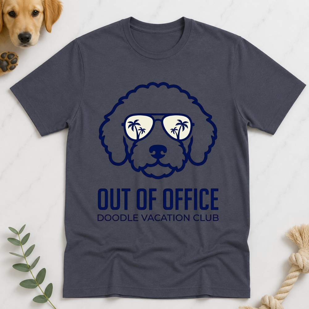 Out of Office Doodle Vacation Club T-Shirt