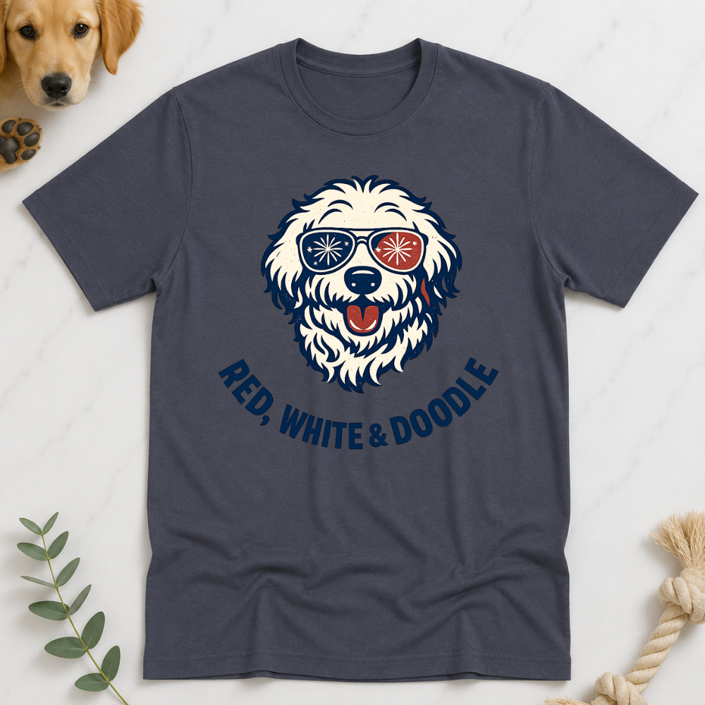 Red White Cool Doodle T-Shirt