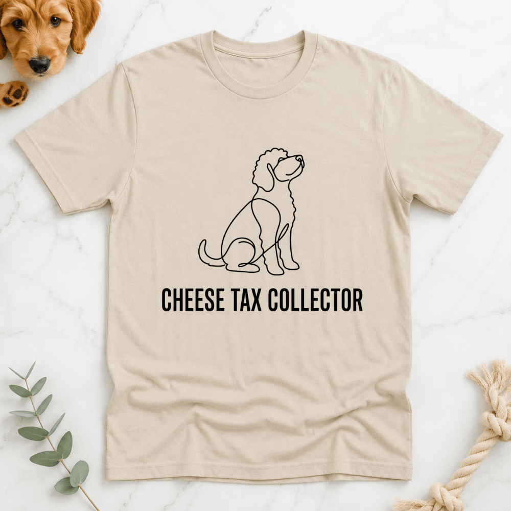 Cheese Tax Collector Line Doodle T-shirt - Doodle Brothers Co