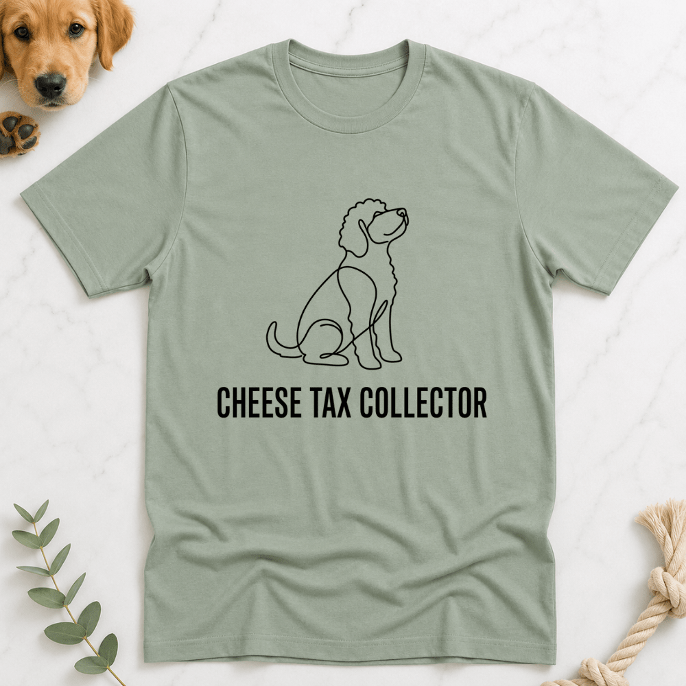 Cheese Tax Collector Line Doodle T-shirt - Doodle Brothers Co
