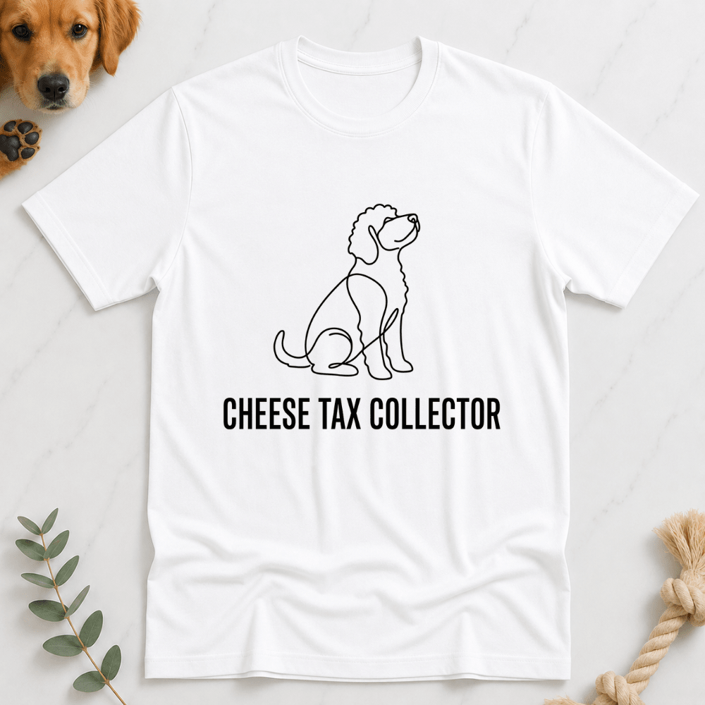 Cheese Tax Collector Line Doodle T-shirt - Doodle Brothers Co