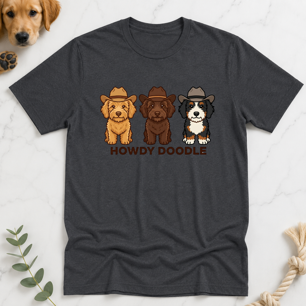 Howdy Doodle Cartoon Labradoodles T-Shirt