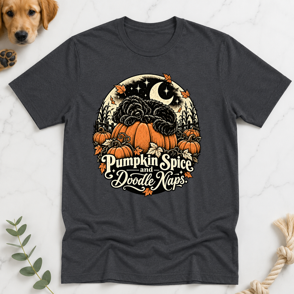 Pumpkin Spice and Doodle Naps Halloween Doodle Tshirt