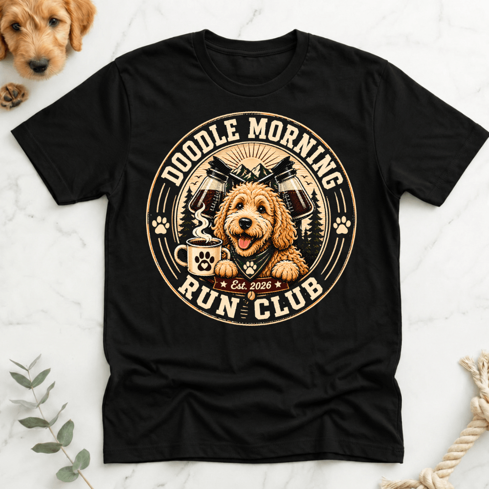 Doodle Morning Run Club T-Shirt - Doodle Brothers Co