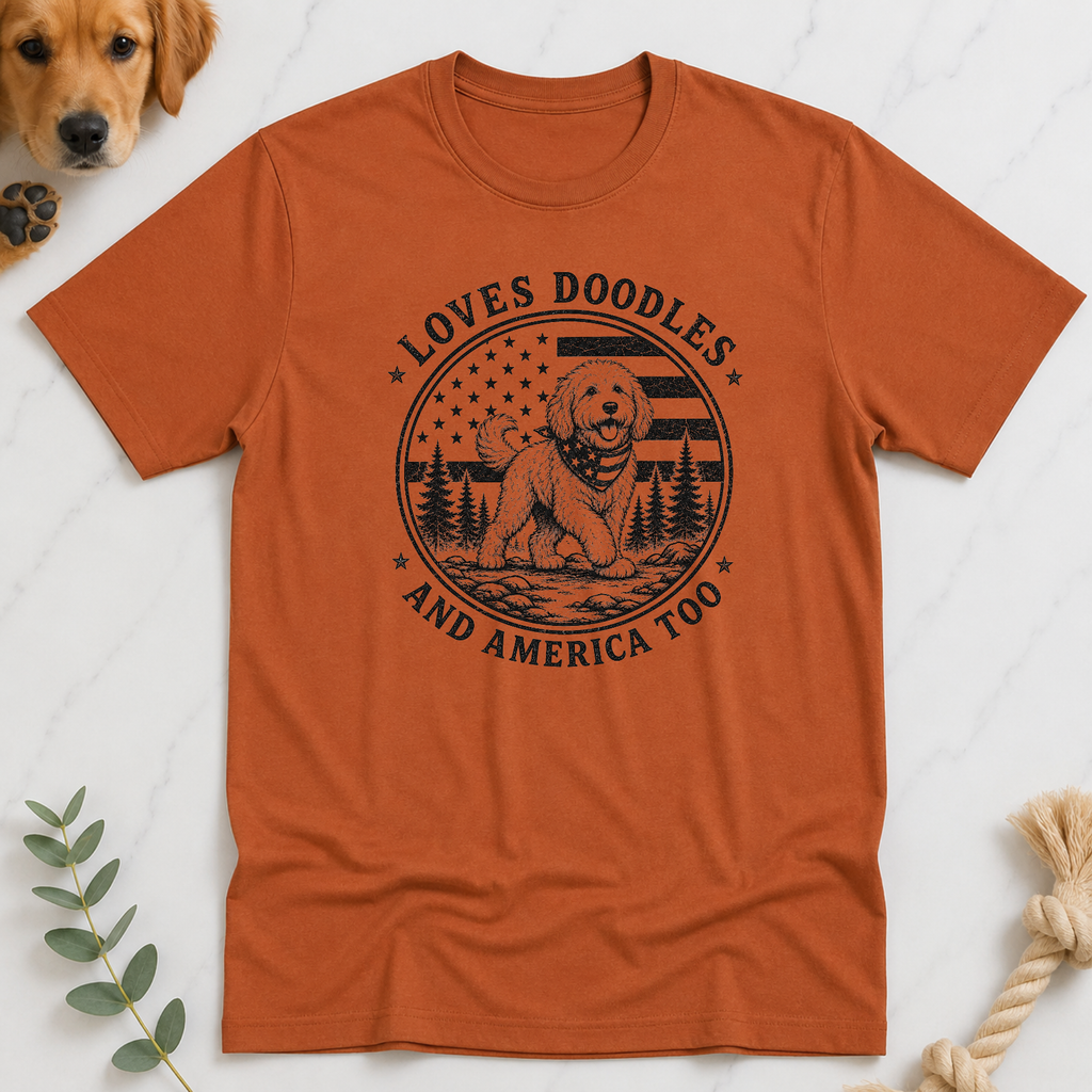 Loves Doodles and America Too T-Shirt