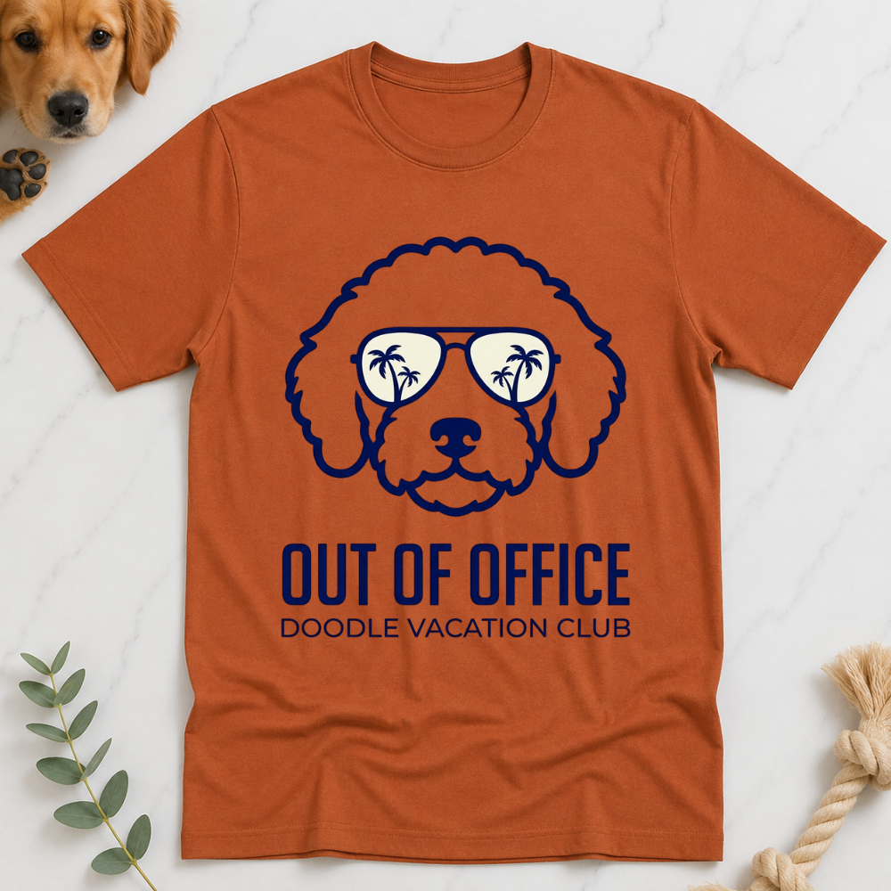 Out of Office Doodle Vacation Club T-Shirt