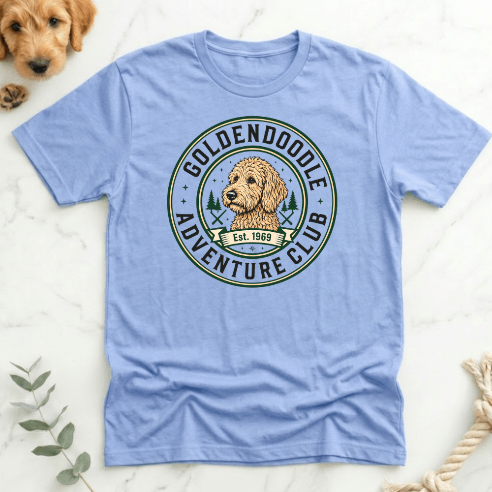 Goldenddoodle Adventure Club T-Shirt - Doodle Brothers Co