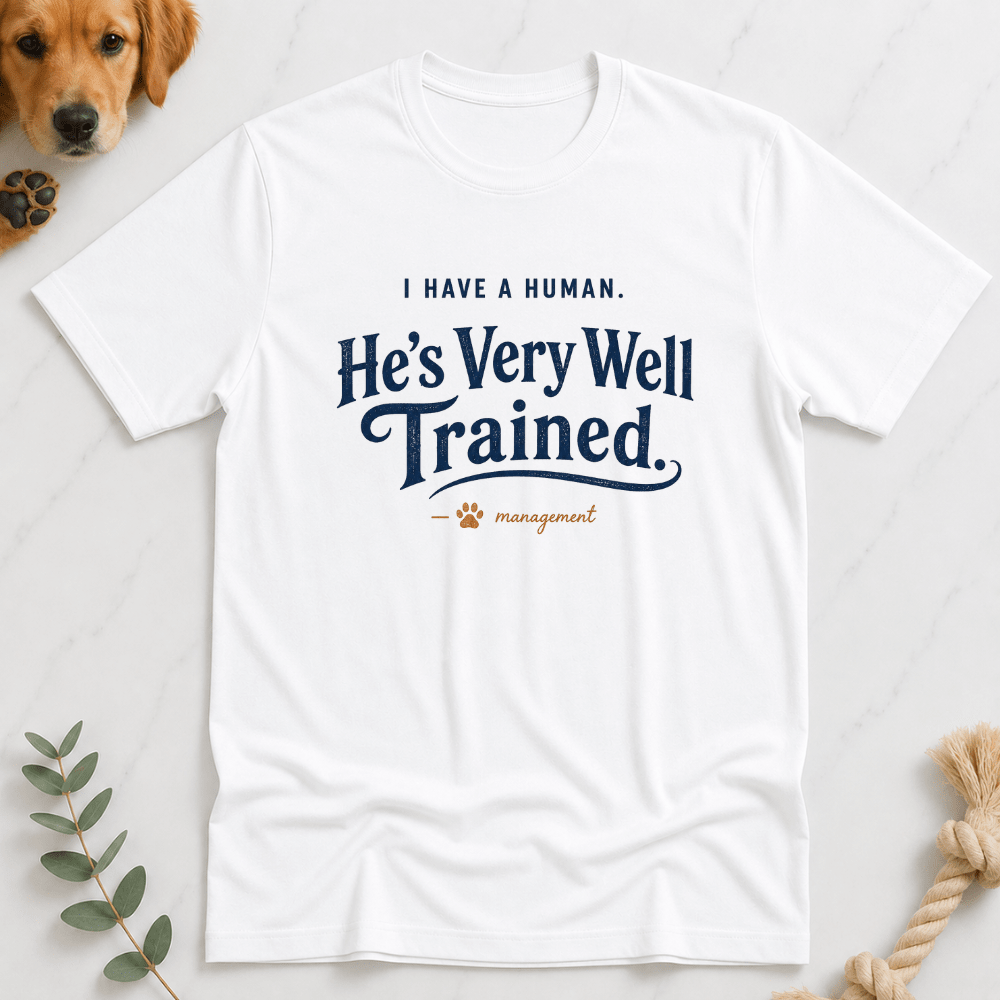 He is Very Well Trained T-Shirt - Doodle Brothers Co