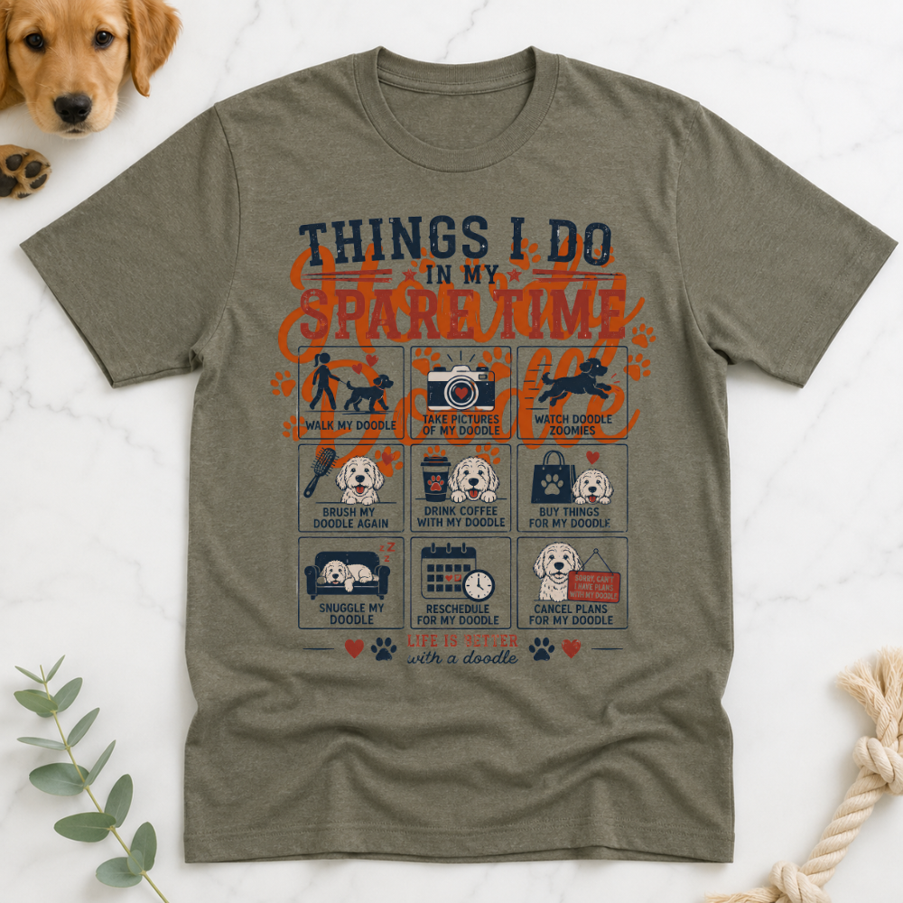 Things I Do in My Spare Time Doodle T-Shirt