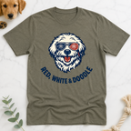 Red White Cool Doodle T-Shirt