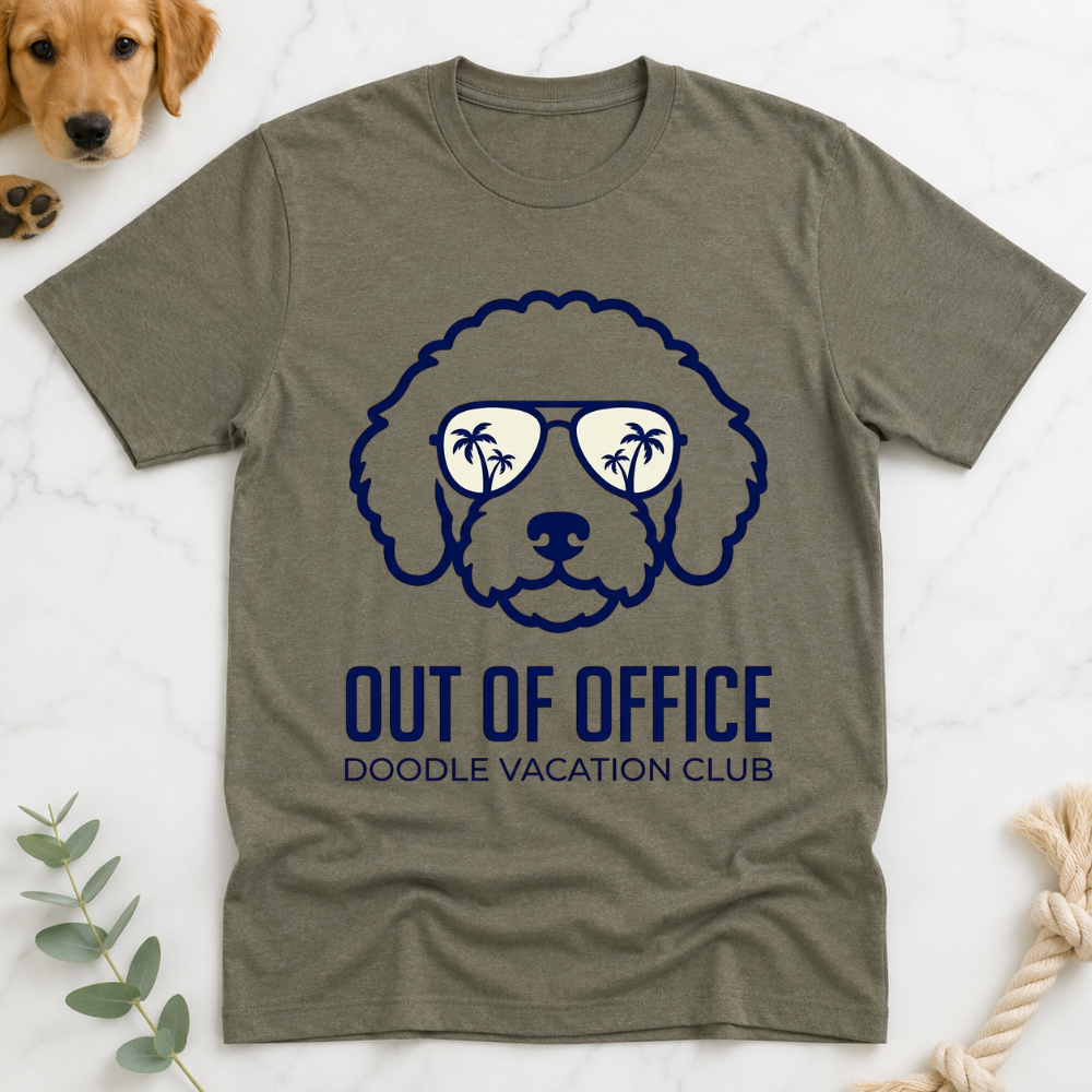 Out of Office Doodle Vacation Club T-Shirt