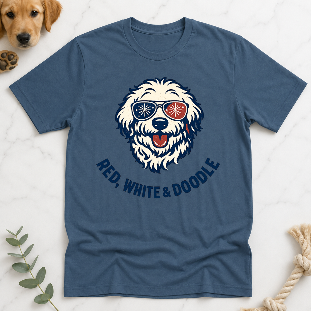 Red White Cool Doodle T-Shirt
