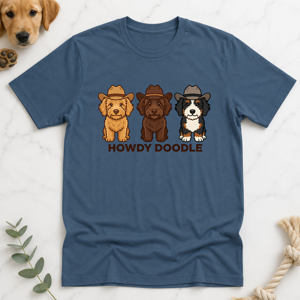 Howdy Doodle Cartoon Labradoodles T-Shirt
