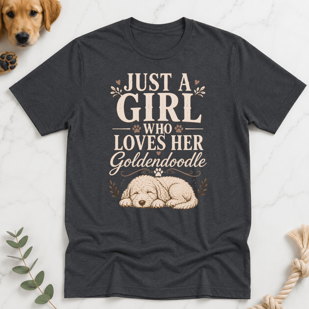 Just a Girl Who Loves Her GoldenDoodle T-Shirt - Doodle Brothers Co
