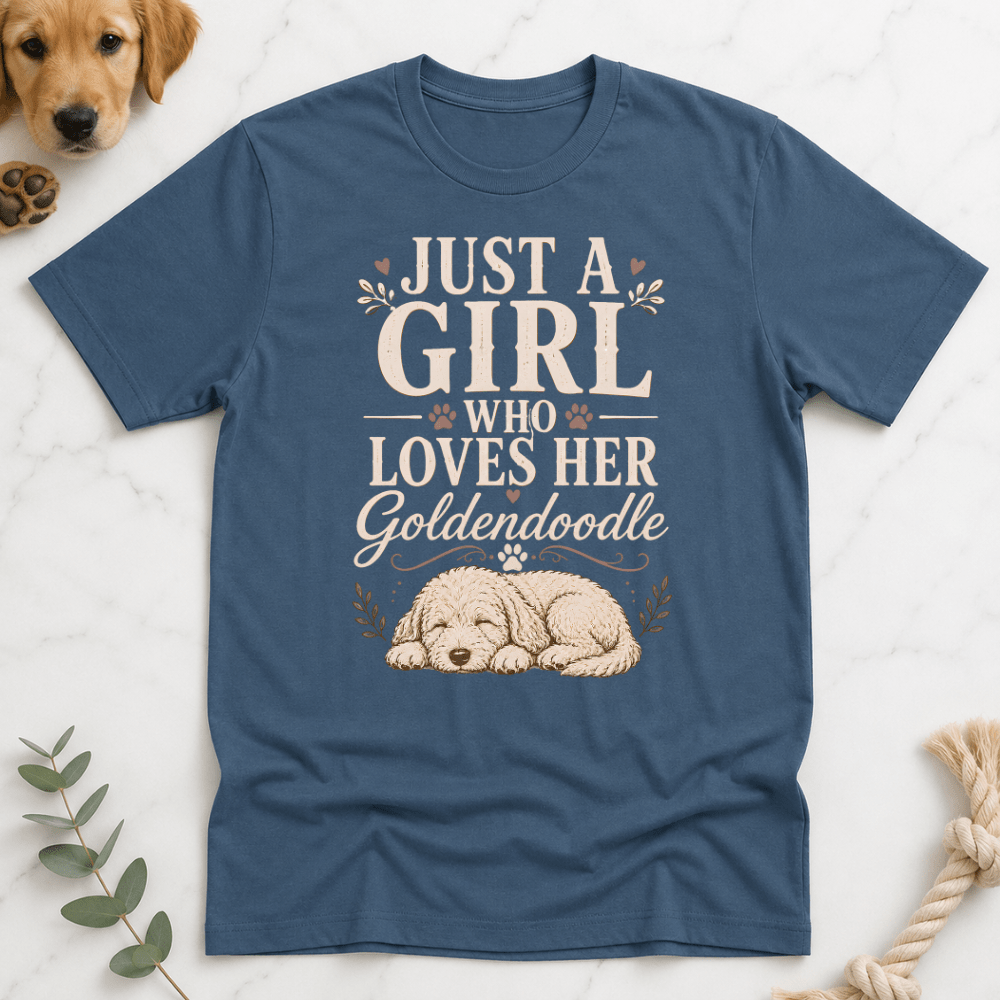 Just a Girl Who Loves Her GoldenDoodle T-Shirt - Doodle Brothers Co