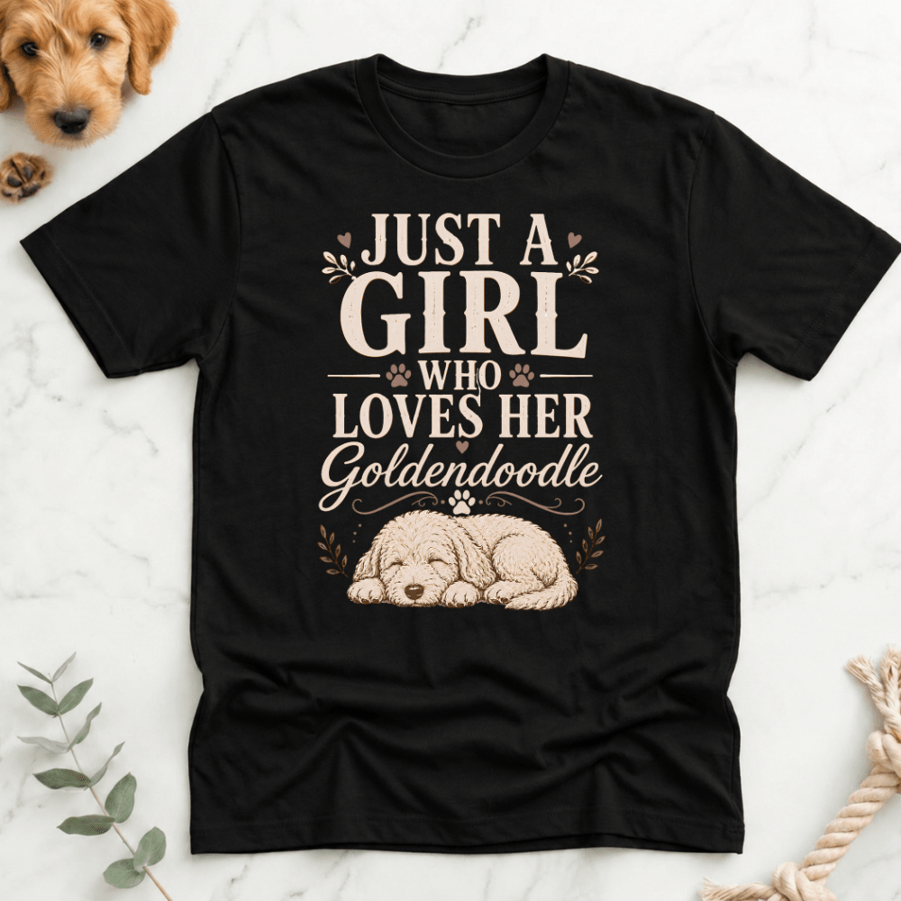 Just a Girl Who Loves Her GoldenDoodle T-Shirt - Doodle Brothers Co