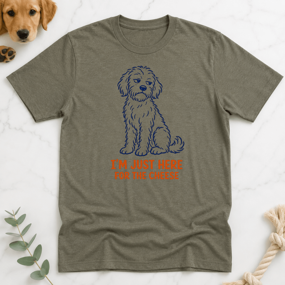 Just Here for the Cheese T-Shirt - Doodle Brothers Co