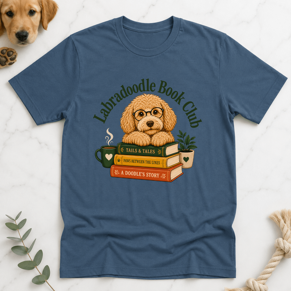 Labradoodle Book Club T-Shirt - Doodle Brothers Co