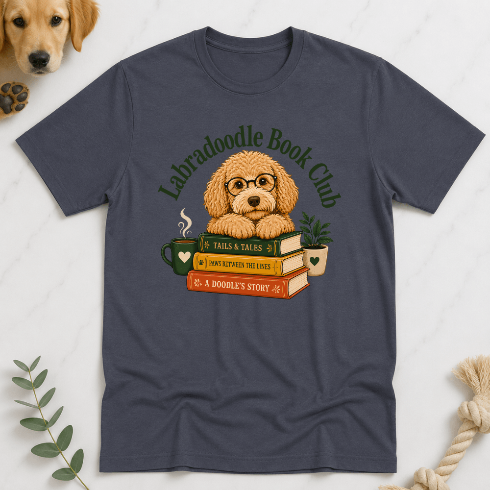 Labradoodle Book Club T-Shirt - Doodle Brothers Co