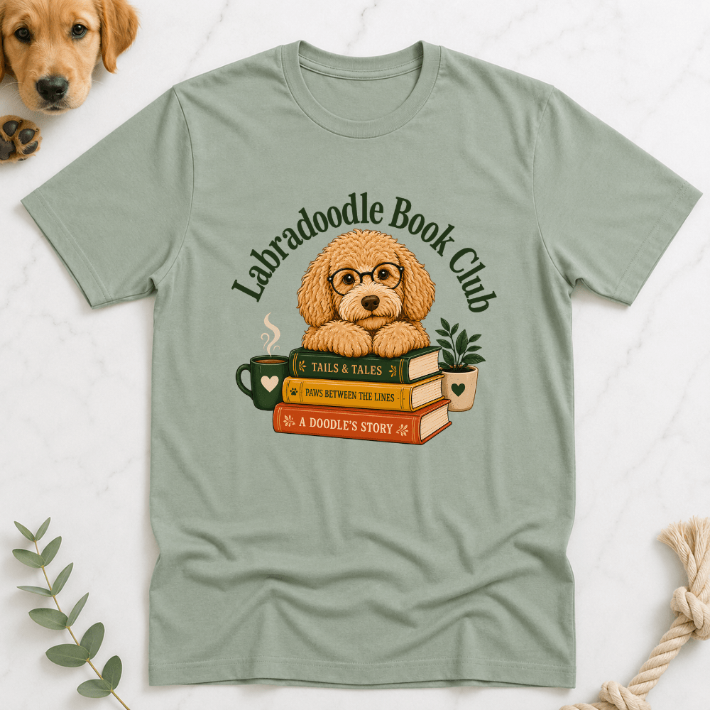 Labradoodle Book Club T-Shirt - Doodle Brothers Co