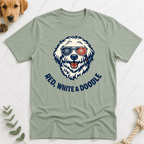 Red White Cool Doodle T-Shirt - Doodle Brothers Co