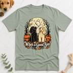 Who's a Good Boo Tshirt Halloween Doodle Tshirt