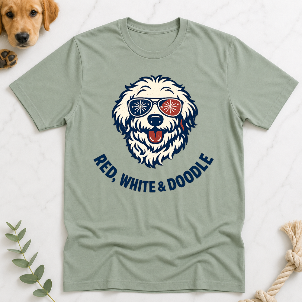 Red White Cool Doodle T-Shirt