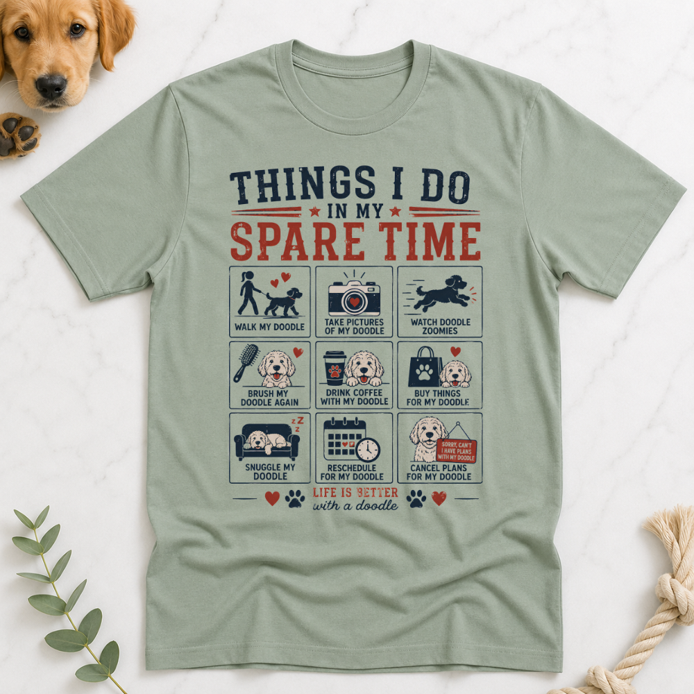 Things I Do in My Spare Time Doodle T-Shirt