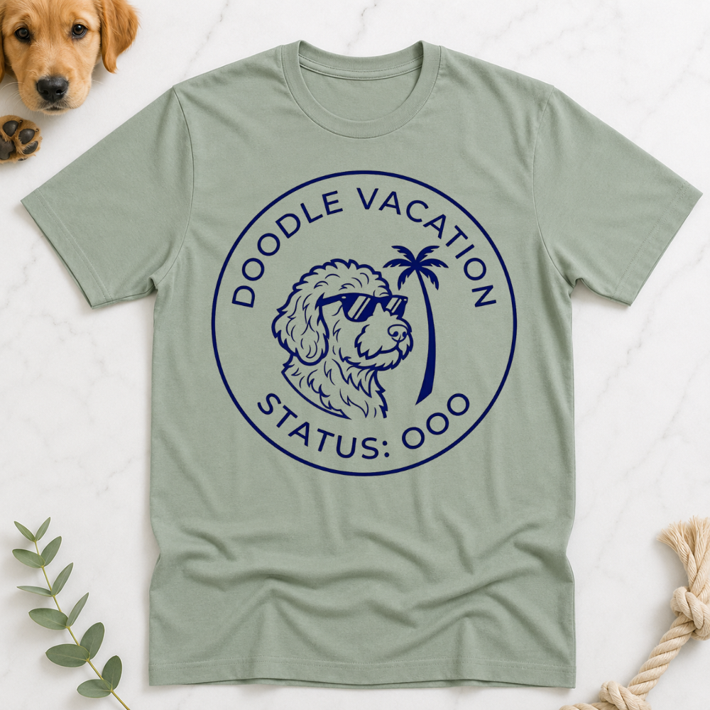 Doodle Vacation Status OOO T-Shirt