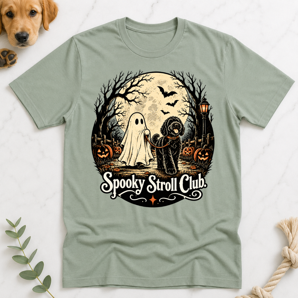 Spooky Stroll Club Halloween Doodle Tshirt