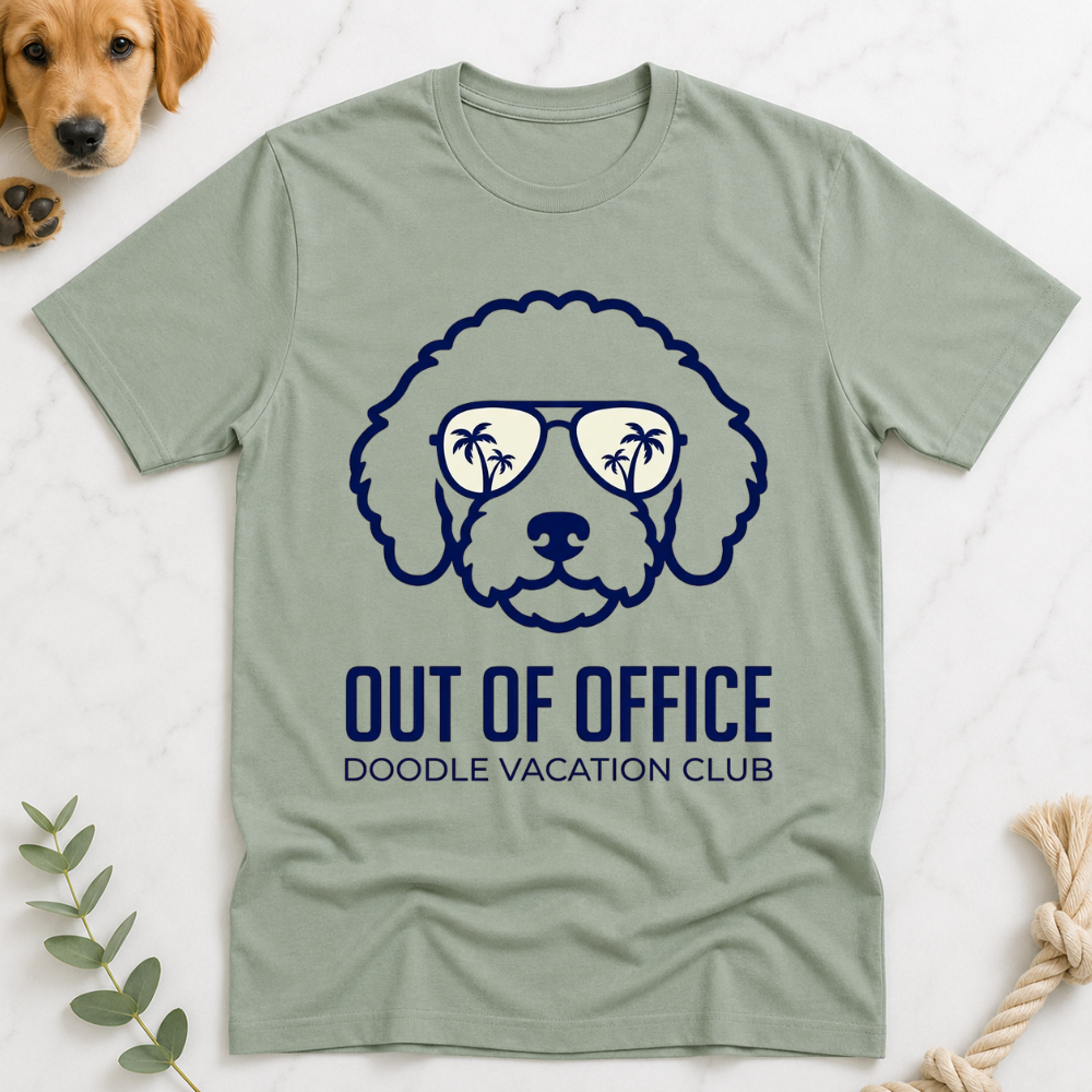 Out of Office Doodle Vacation Club T-Shirt