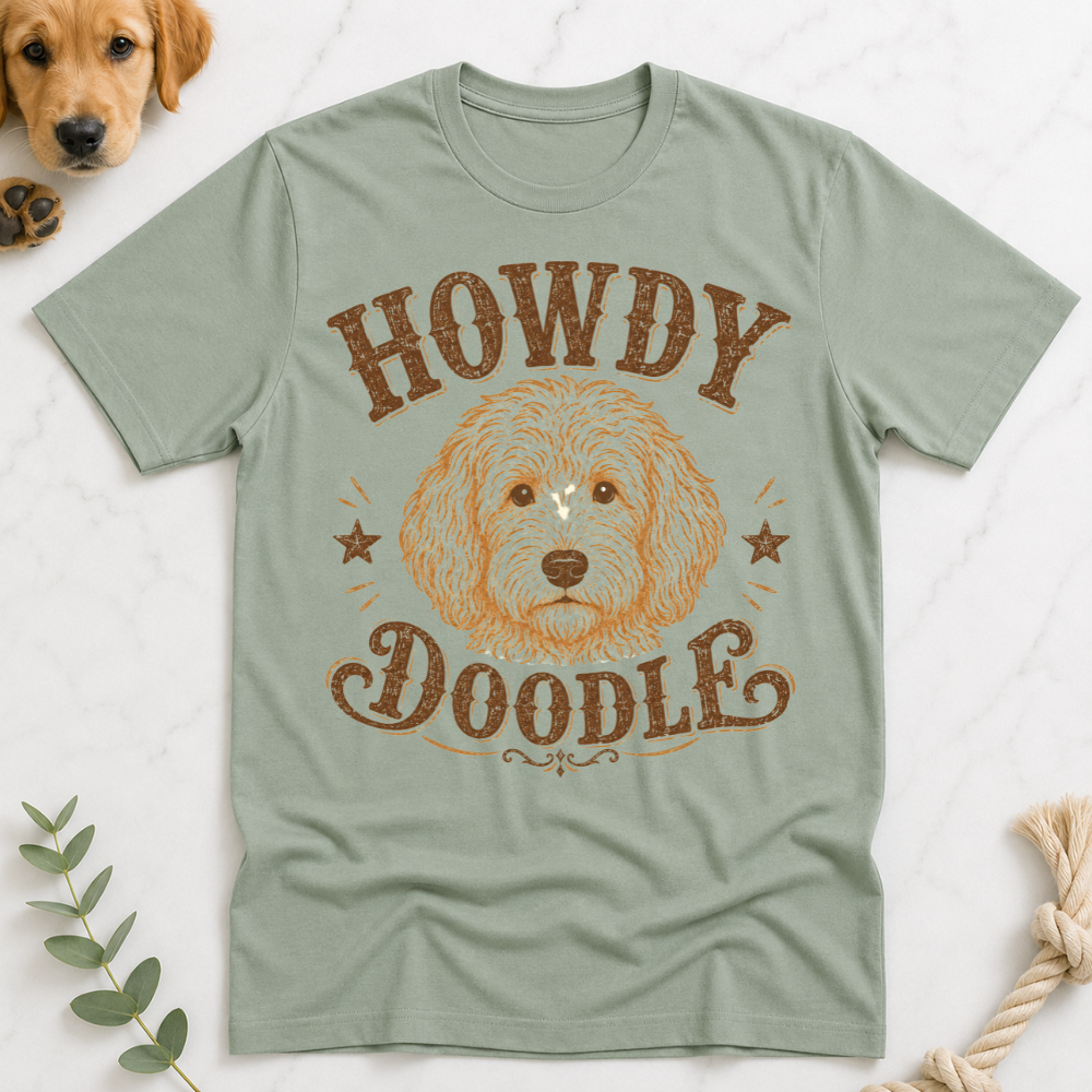 Howdy Doodle Labradoodle Face T-Shirt