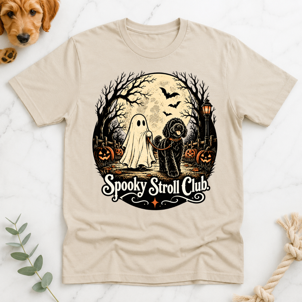 Spooky Stroll Club Halloween Doodle Tshirt