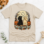 Who's a Good Boo Tshirt Halloween Doodle Tshirt