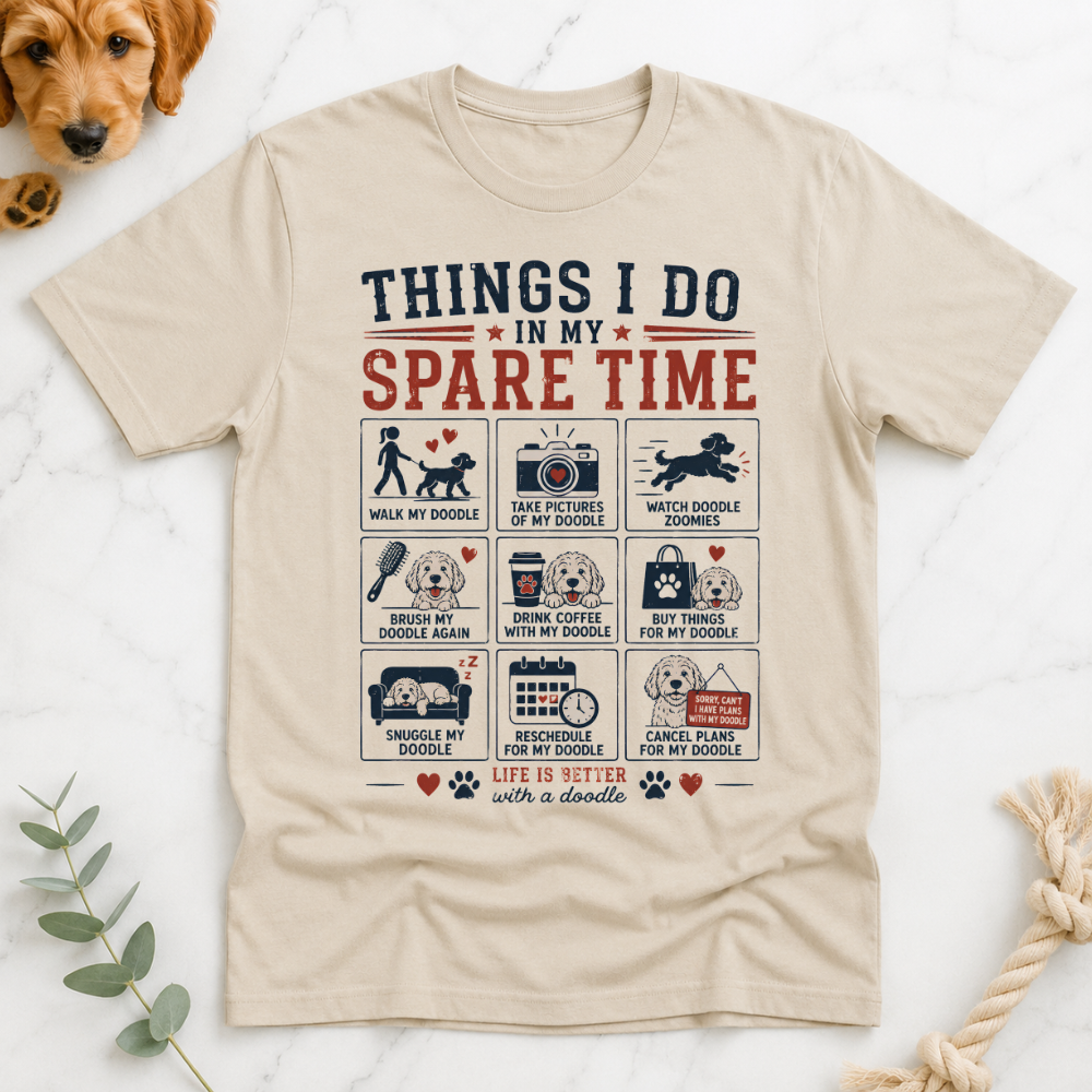 Things I Do in My Spare Time Doodle T-Shirt