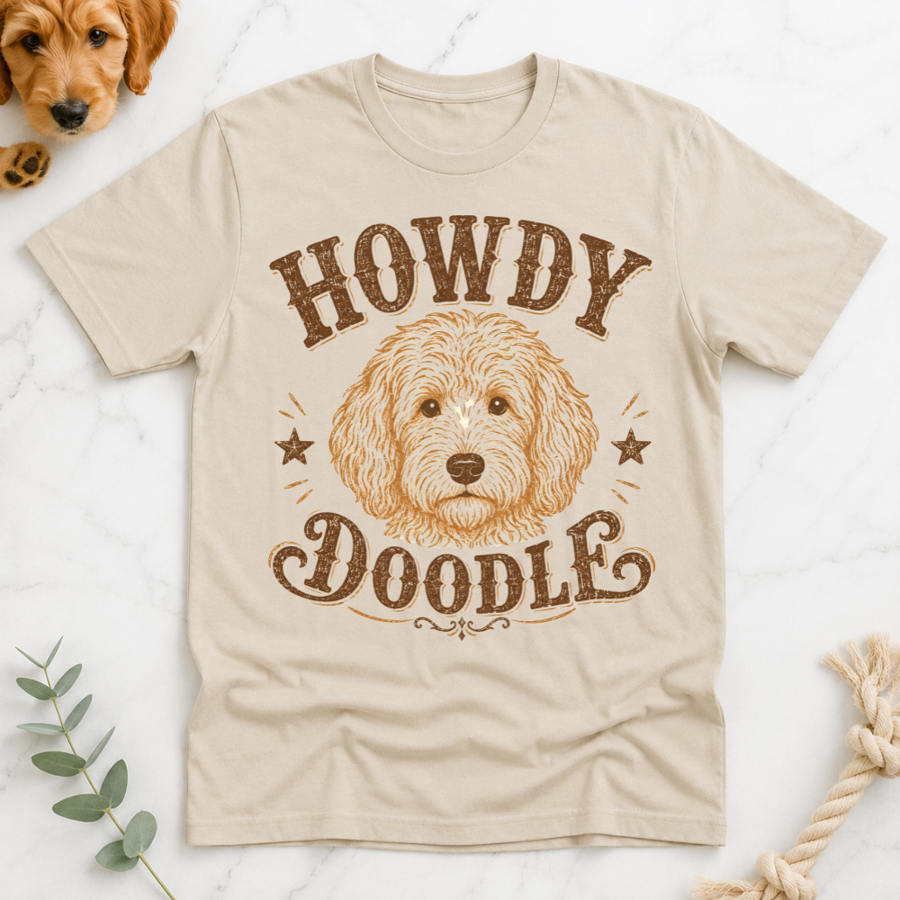 Howdy Doodle Labradoodle Face T-Shirt